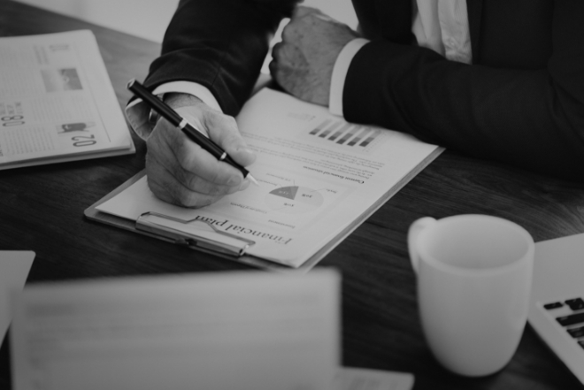 reviewing financial documents and contracts in insurance and finance workflow management process