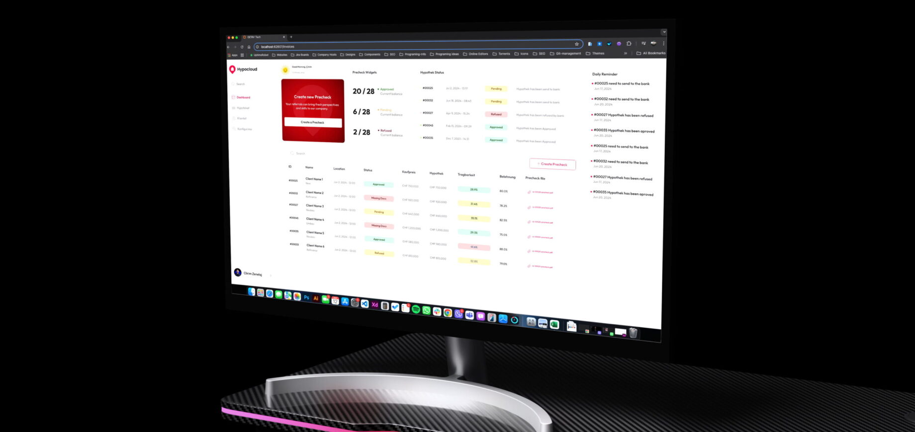 HypoCloud AI mortgage processing platform — 94% time reduction Swiss fintech DETAY Lab