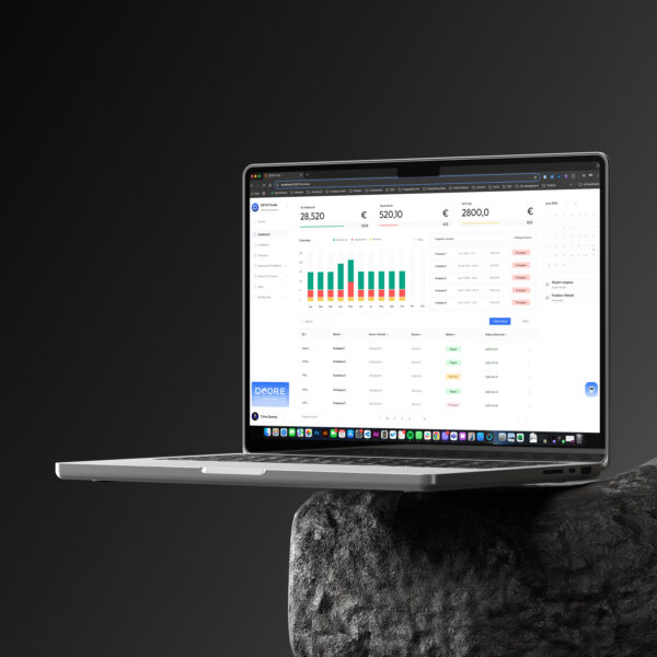 DCORE company management SaaS platform dashboard — built by DETAY Lab Kosovo