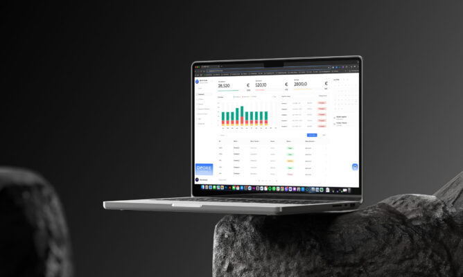DCORE company management SaaS platform dashboard — built by DETAY Lab Kosovo