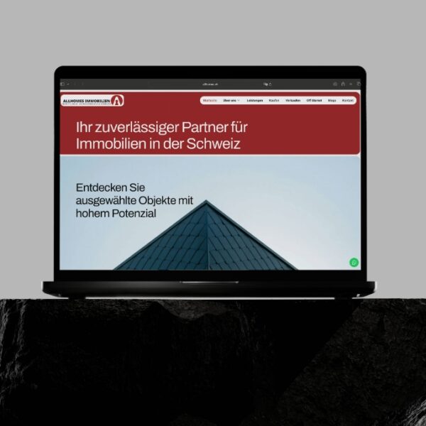 Allhomes Immobilien real estate website — Switzerland DETAY Tech