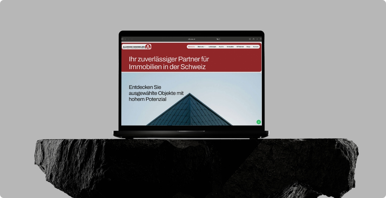 Allhomes Immobilien real estate website — Switzerland DETAY Tech
