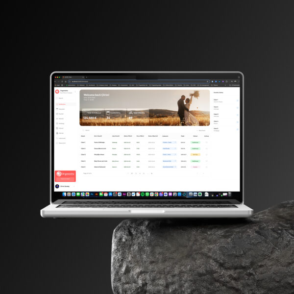 Organizohu event management SaaS dashboard — Kosovo first event platform DETAY Tech