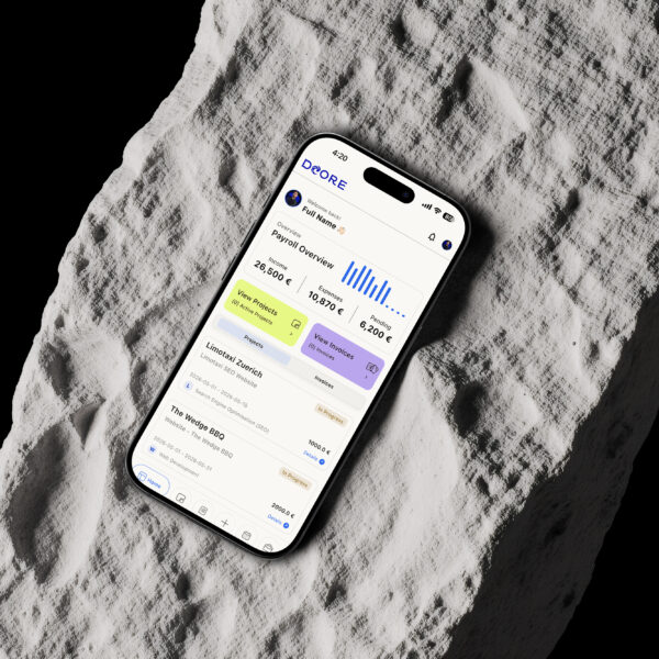 DCORE mobile app — company management platform Kosovo DETAY Lab