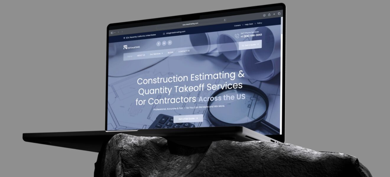 NT Estimating construction estimating company website — California USA DETAY Tech