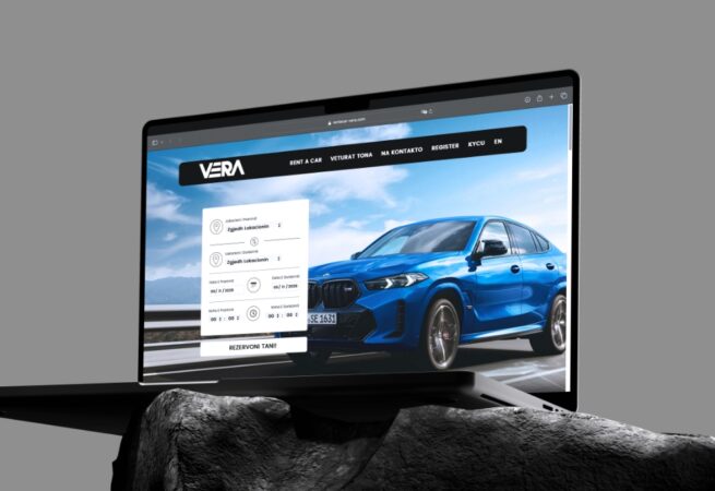 Vera Rent a Car website — car rental company website built by DETAY Tech Kosovo
